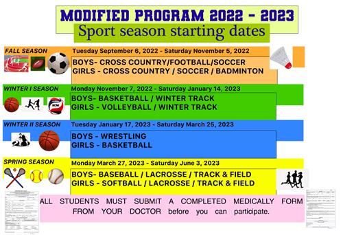 sport season starting dates